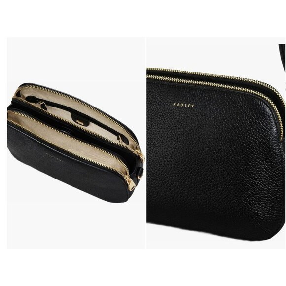 RADLEY London Dukes Place pebbled leather small crossbody bag + Dust bag BLACK - Picture 4 of 9